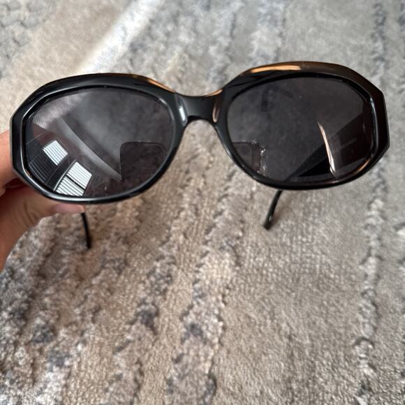 Vintage Ellen Tracy 826-200 Black Oval Sunglasses Austria FRAMES ONLY main image 5